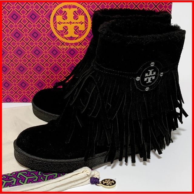 TORY BURCH トリーバーチ 5≒22cm ショートブーツ 黒 jcs