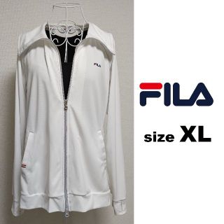 フィラ(FILA)のFILA★白 XL★指穴 長袖 ブルゾン メッシュ ジャージ UV対策 LL(ブルゾン)