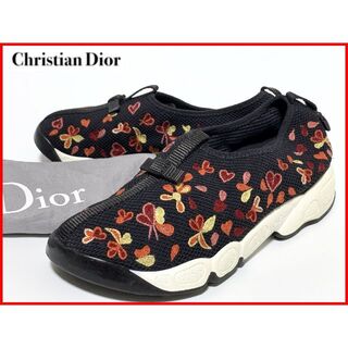ディオール(Dior)のDIOR ディオール 35.5≒22.5cm スニーカー スリッポン 黒 D2(スニーカー)