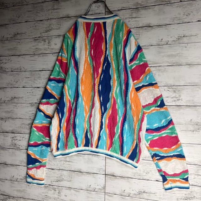 【幻の一品】 COOGI 3D 編み込み 立体 ニット 入手困難 マルチカラー