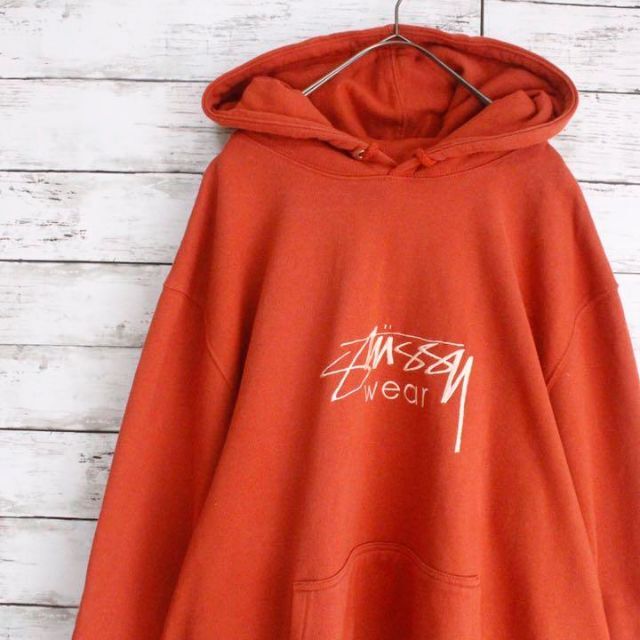 【超希少カラー】STUSSY センター刺繍ロゴ 即完売モデル 入手困難 パーカー