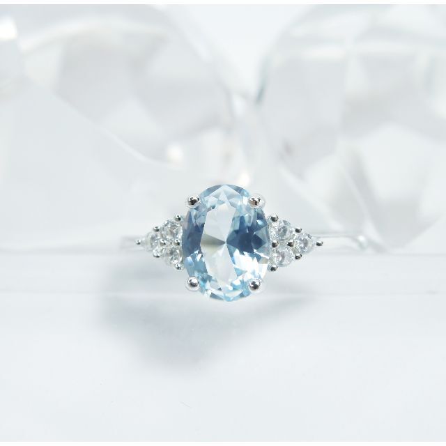 約19号 アクアマリン リング 指輪 新品 Created Aquamarine レディースのアクセサリー(リング(指輪))の商品写真