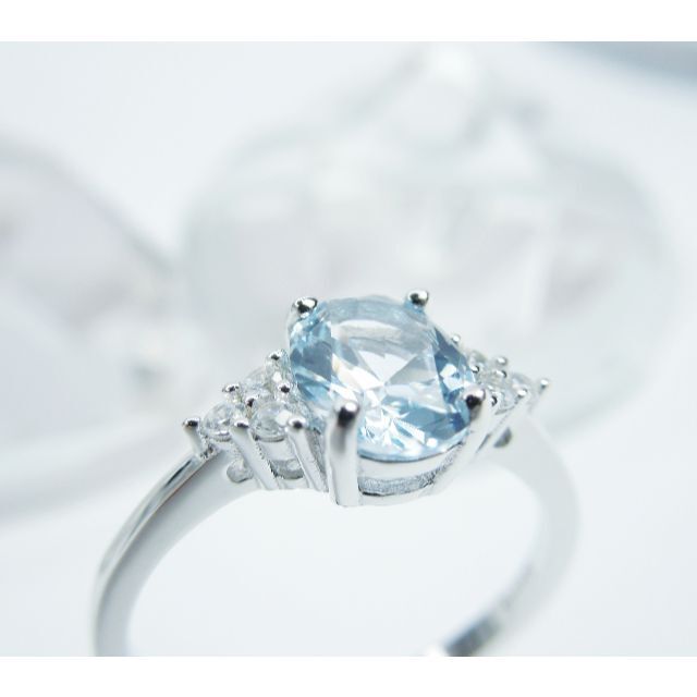 約19号 アクアマリン リング 指輪 新品 Created Aquamarine レディースのアクセサリー(リング(指輪))の商品写真