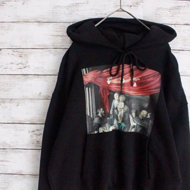 OFF-WHITE - 【確実正規品】off-White パーカー クロスアロー 絵画 即
