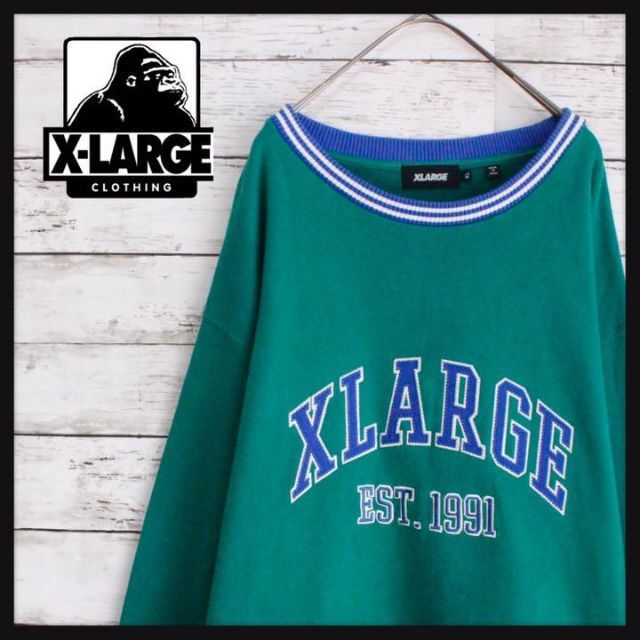 XLARGE(エクストララージ)の【きりたんぽ着用】XLARGE 刺繍ロゴ 即完売モデル 入手困難 スウェットXL メンズのトップス(スウェット)の商品写真