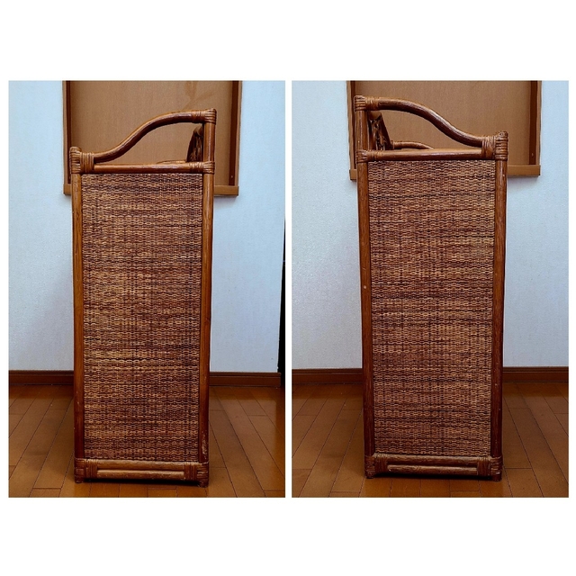 ラタン 籐 チェスト 家具 5段 タンス 箪笥 レトロ アンティーク ① ラタン 籐 チェスト 家具 5段 タンス 箪笥 レトロ アンティーク ①