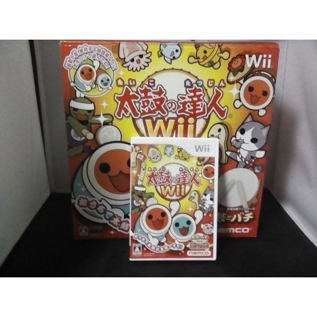 【早い者勝ち】Wii　太鼓の達人Wii 太鼓&バチ　箱付き　ソフト付き