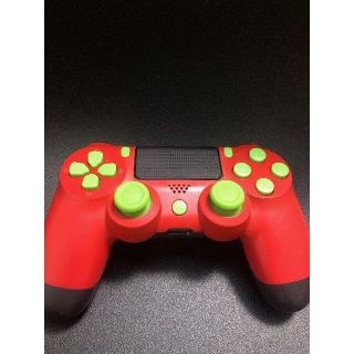 No.98 PS4純正コントローラー DualShock4 黒/ライトグリーン