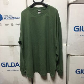 ギルタン(GILDAN)のGILDANギルダン☆ロンT長袖無地Tシャツ/ポケ無し☆ミリタリーグリーン2XL(Tシャツ/カットソー(七分/長袖))