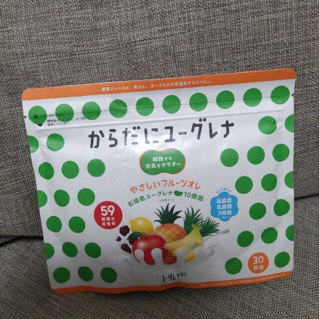 からだにユーグレナ　やさしいフルーツオレパウダー 30杯分　新品　未開封 食品/飲料/酒の健康食品(青汁/ケール加工食品)の商品写真