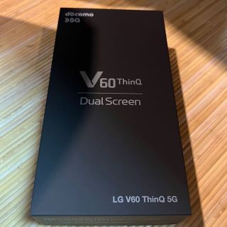 エルジーエレクトロニクス(LG Electronics)のL-51A v60 thinQ simロック解除 デュアルスクリーン付(スマートフォン本体)