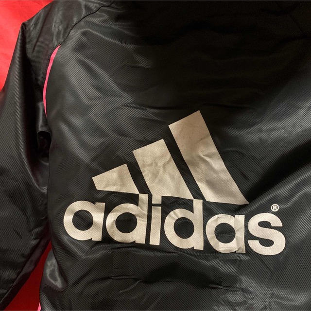 adidas(アディダス)の美品　アディダスベンチコート キッズ/ベビー/マタニティのキッズ服女の子用(90cm~)(コート)の商品写真