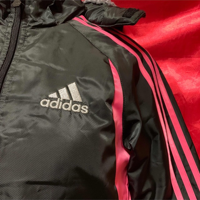 adidas(アディダス)の美品　アディダスベンチコート キッズ/ベビー/マタニティのキッズ服女の子用(90cm~)(コート)の商品写真