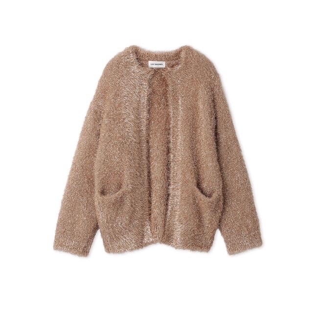 【22AW】Lily Brown フラッフィーラメニットカーデ