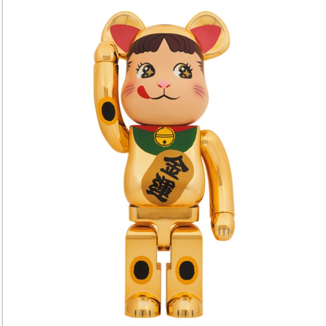 BE@RBRICK(ベアブリック)のBE＠RBRICK 招き猫 ペコちゃん 金運 金メッキ 1000％ エンタメ/ホビーのフィギュア(その他)の商品写真