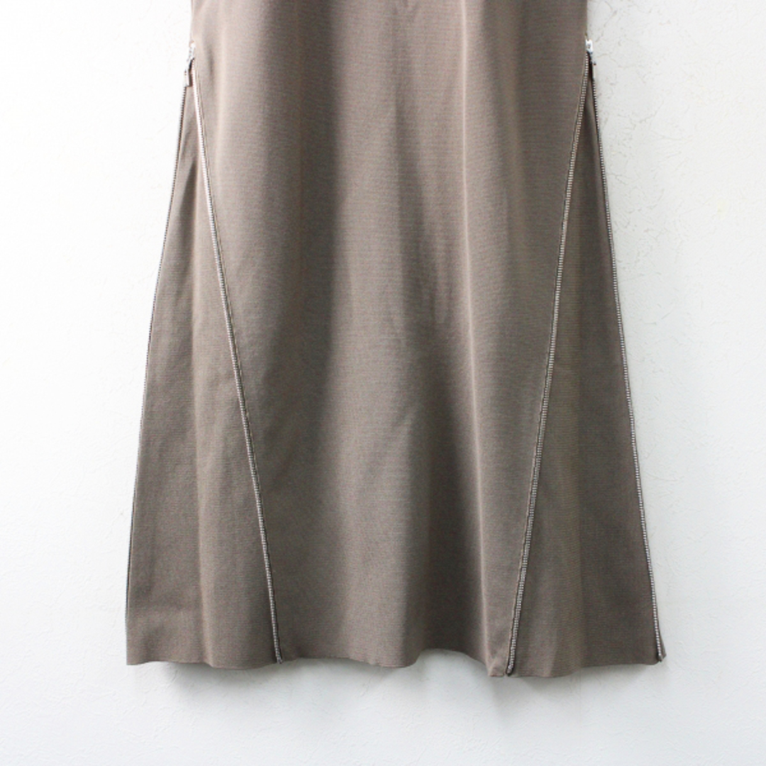 FOXEY - 極美品 FOXEY フォクシー 37987 ジップアップドレス 38/モカ