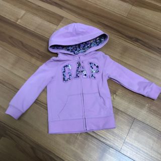 ギャップ(GAP)のbabyGAP パーカー　花柄　パープル　95cm(ジャケット/上着)