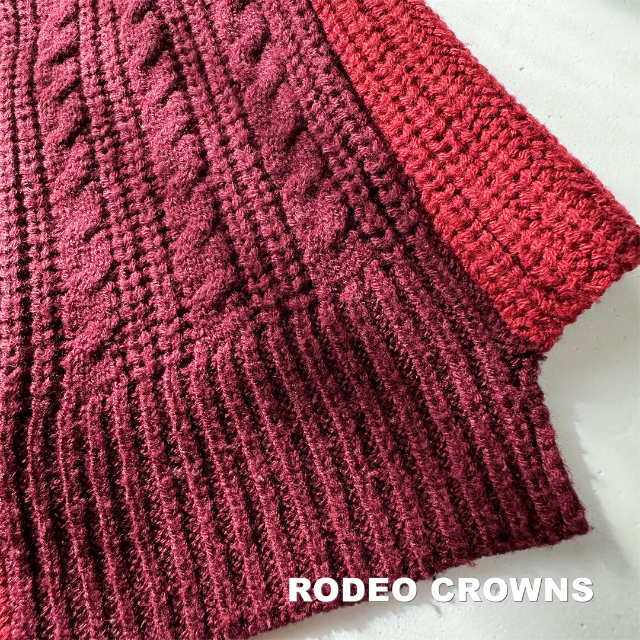 RODEO CROWNS(ロデオクラウンズ)の【RODEO CROWNS】レース切替 フリンジ ニット セットアップ レディースのトップス(ニット/セーター)の商品写真