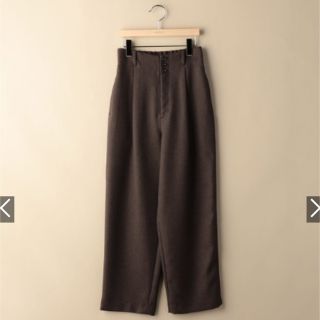 BEAUTY&YOUTH UNITED ARROWS - BEAUTY&YOUTH ツイードライク ハイ ... 美品 ビューティ&ユース ハイウエストタックワイドパンツ グレー