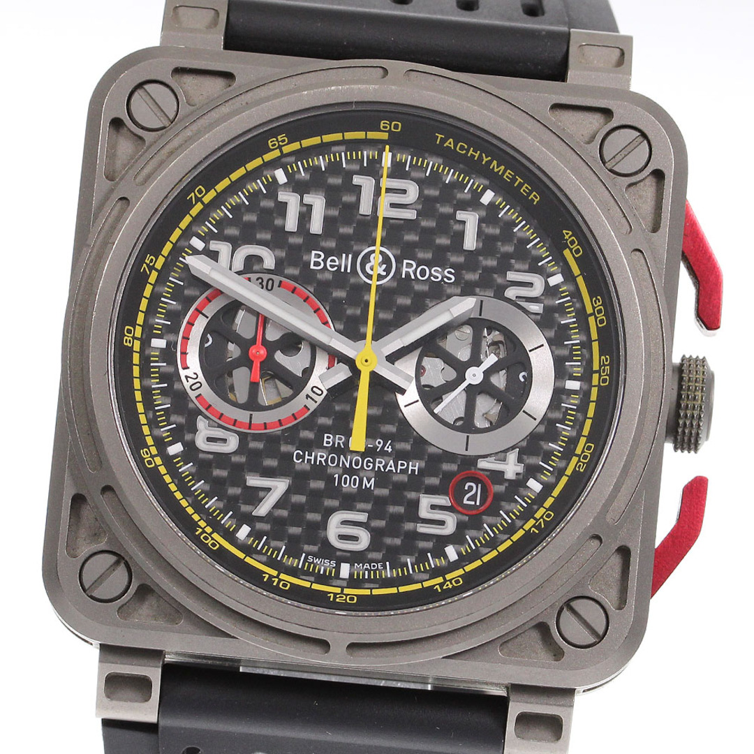純正超安い メンズ ☆美品☆箱・保証書付き【Bell&Ross】ベル&ロス インストゥルメント 世界999本限定 BR03-94-RS18 ベル&ロス 限定品
