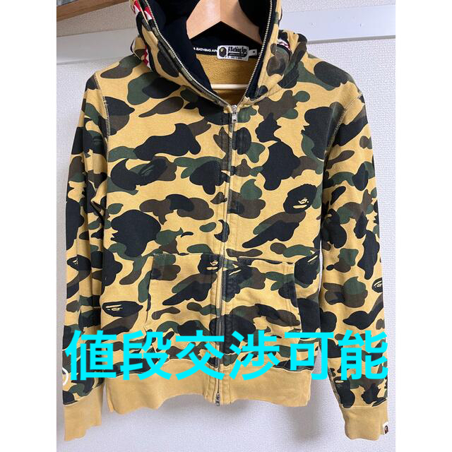 A BATHING APE ダブルシャークパーカー　M