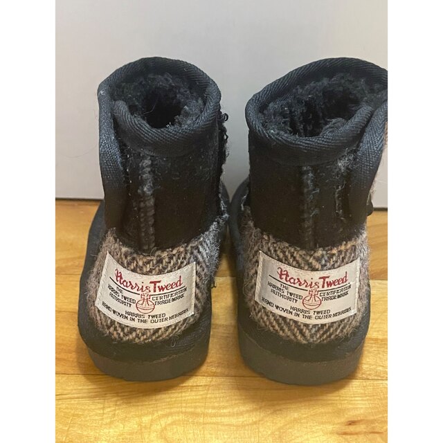黒色　ムートン キッズ/ベビー/マタニティのベビー靴/シューズ(~14cm)(ブーツ)の商品写真