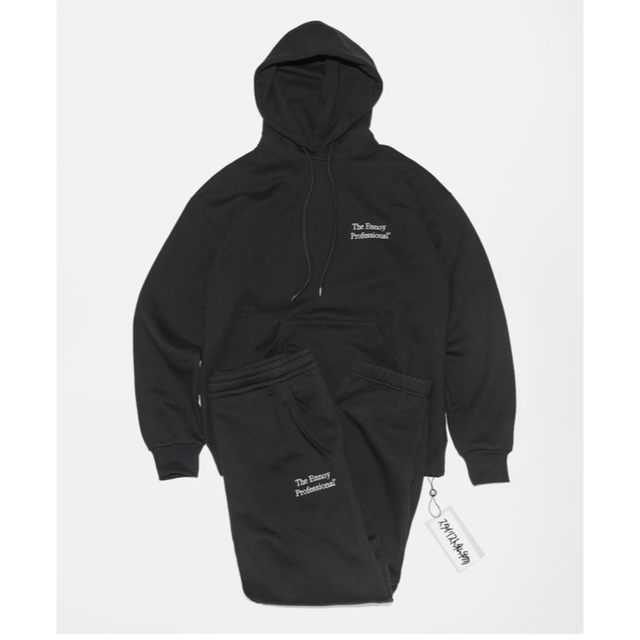 ennoy hoodie & sweat pants XL black 刺繍 白 autantledire.com