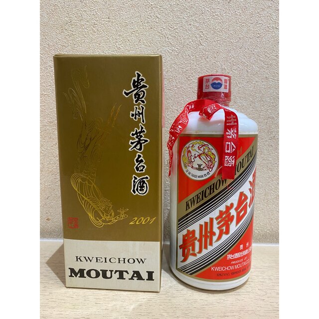 バーゲンで 茅台酒 マオタイ酒 天女 53% 2001年製造 蒸留酒/スピリッツ