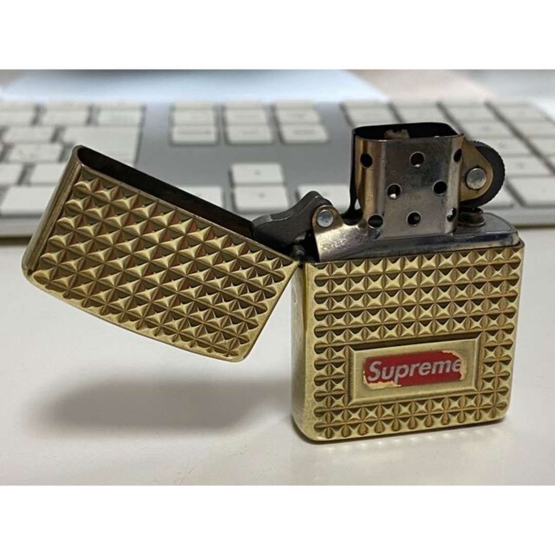 ZIPPO(ジッポー)のZippo/ジッポ/ライター/Supreme/限定/ダイヤモンドカット/ゴールド メンズのファッション小物(タバコグッズ)の商品写真