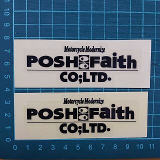 2枚組　POSH FAITH バイク　オートバイ　ステッカー(ステッカー)