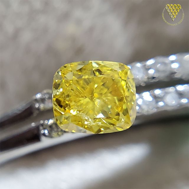 0.286 ct F.V.Yellow I1 天然 イエロー ダイヤモンド レディースのアクセサリー(リング(指輪))の商品写真