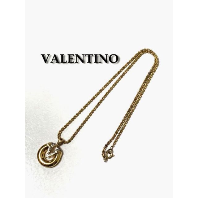 VALENTINO(ヴァレンティノ)のネックレス ヴァレンティノ VALENTINO ロゴ ラインストーン ※ レディースのアクセサリー(ネックレス)の商品写真