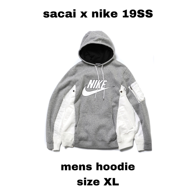 sacai x nike 19ss mens hoodie XL