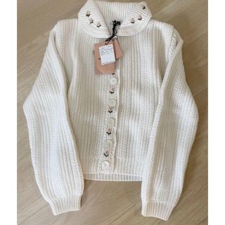 MIU MIU - ミュウミュウ♡大人気バラ刺繍カーディガンの通販 by MIU MIU - ミュウミュウ♡大人気バラ刺繍カーディガンの通販 by