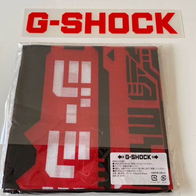 G-SHOCK(ジーショック)のお値下げ　G-SHOCK 非売品バンダナとステッカー　4点セット メンズの時計(その他)の商品写真