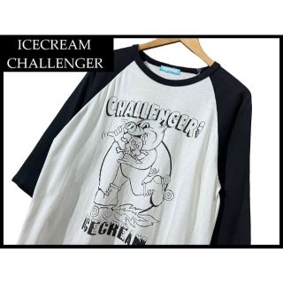 アイスクリーム(ICE CREAM)の専用 チャレンジャー ICECREAM コラボ ラグラン 七分袖 Tシャツ L(Tシャツ/カットソー(七分/長袖))