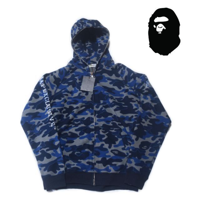 a bathing ape 青山店限定フルジップカモパーカー