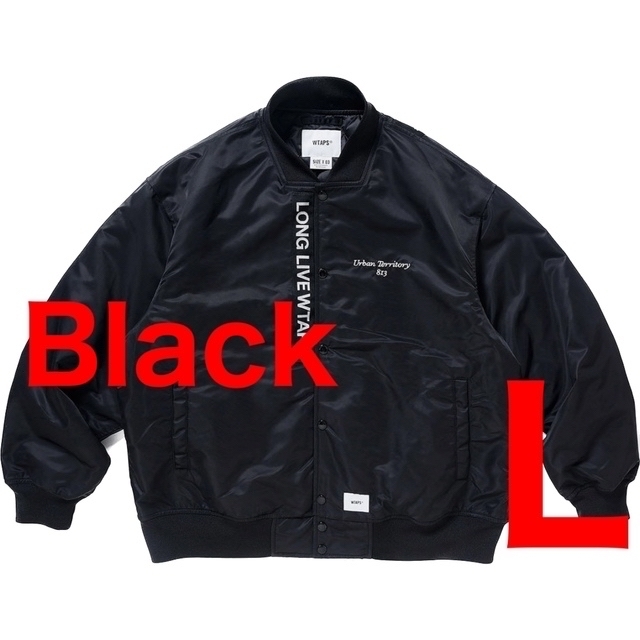 【ブラック/L】WTAPS TEAM JACKET NYLON UT813シャツ