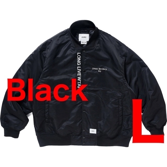 【ブラック/L】WTAPS TEAM JACKET NYLON UT813