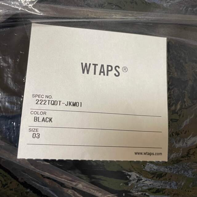 【ブラック/L】WTAPS TEAM JACKET NYLON UT813