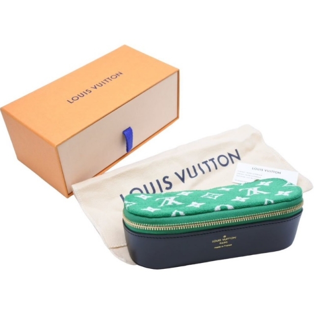 極美品 LOUIS VUITTON ルイヴィトン エテュイ リュネット GM GI0770 サングラスケース モノグラム ジャカードベルベット  43944