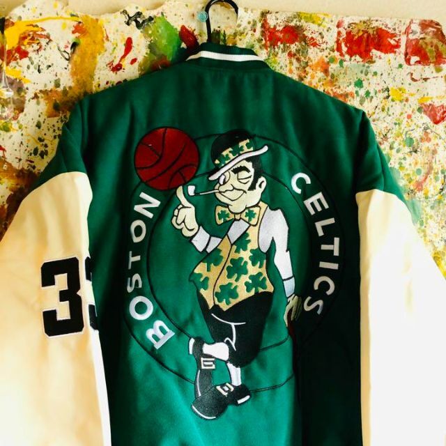 喜ばれる誕生日プレゼント Celtics スタジャン ブルゾン 緑 グリーン