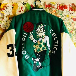 Celtics スタジャン　ブルゾン　緑　グリーン　冬　メンズ　アウター　厚手(スタジャン)