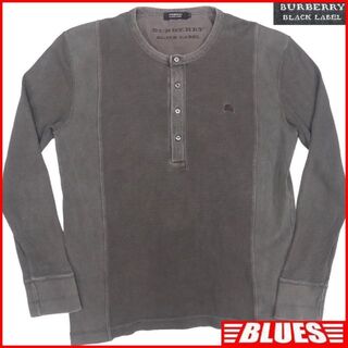 バーバリーブラックレーベル(BURBERRY BLACK LABEL)の廃盤 バーバリー シャツ M メンズ カットソー 長袖 刺繍 TY2061(Tシャツ/カットソー(七分/長袖))
