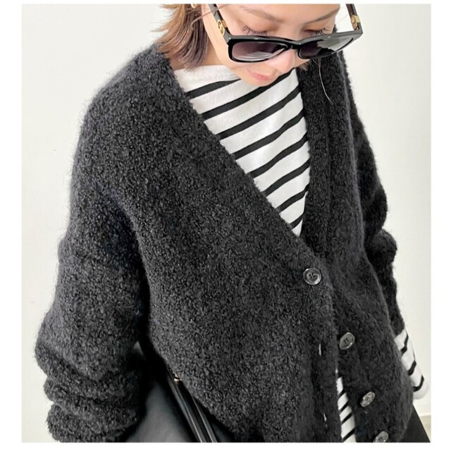 L'Appartement【Chunky Boucle Cardigan】ややあり生地の厚さ