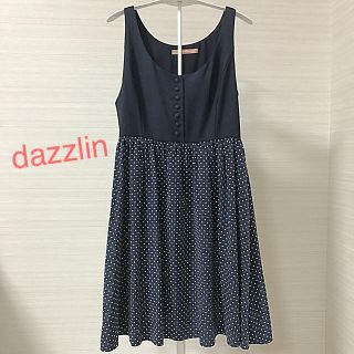 ダズリン(dazzlin)の【dazzlinダズリン】ネイビー紺ワンピース(ミニワンピース)