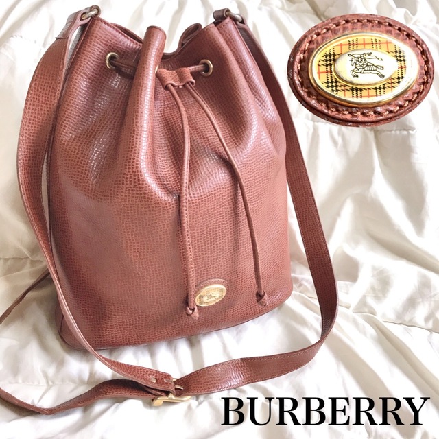 美品】BURBERRY バーバリー 巾着 ショルダーバッグ ノバチェック 即納