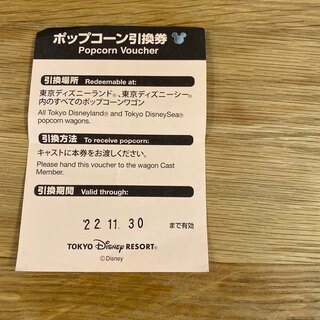 ディズニー(Disney)の【専用】ディズニー　ポップコーン　引換券(その他)