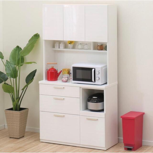 ニトリ - 【ニトリ】食器棚 キッチンボード カップボード ホワイト