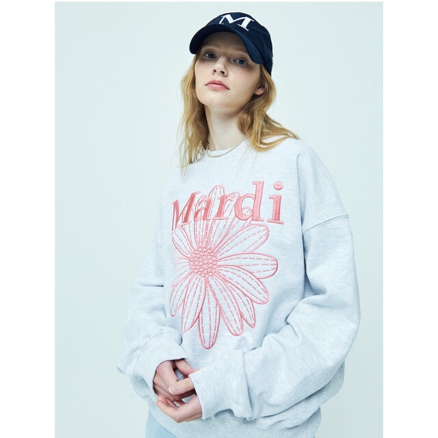 Mardi Mercrediマルディ SWEATSHIRT NAVY CREAM